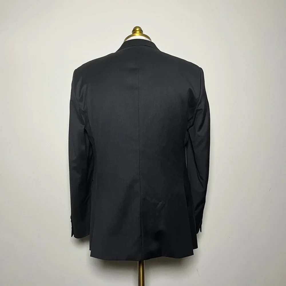 BOSS‎ Hugo Boss Blazer Mens 38R Charcoal Gray Solid Reda Super 100 Italian Wool